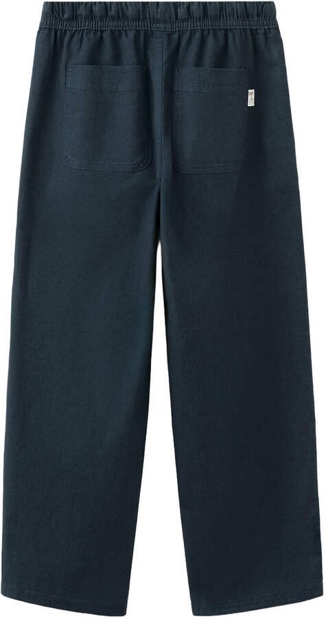 Mango Kids casual broek met linnen marineblauw - Foto 2