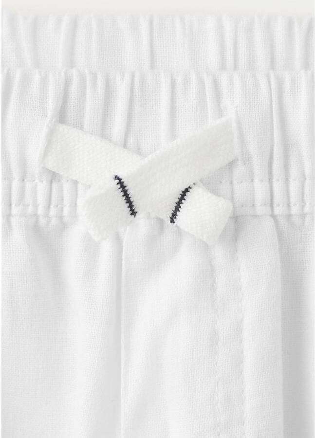 Mango Kids casual broek met linnen wit - Foto 2