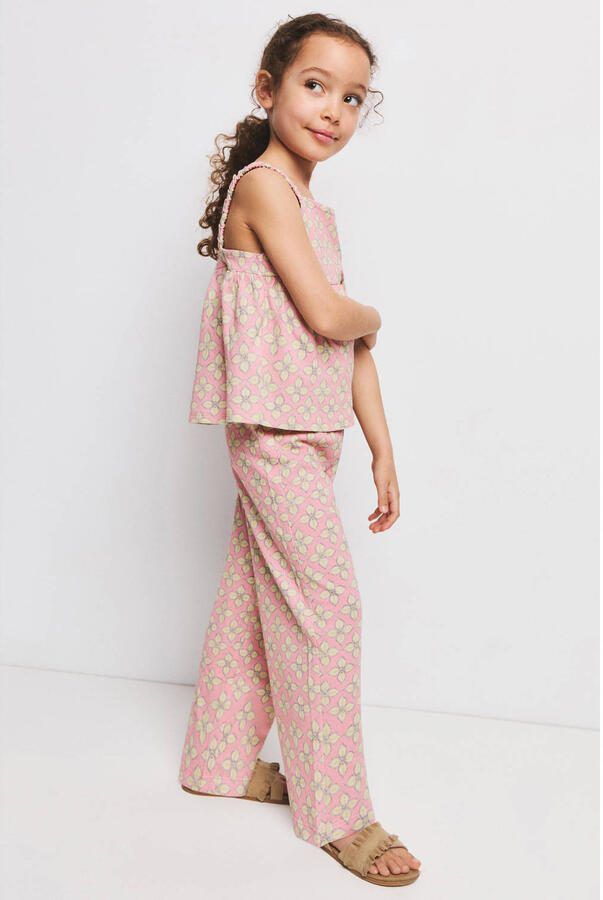 Mango Kids casual broek roze
