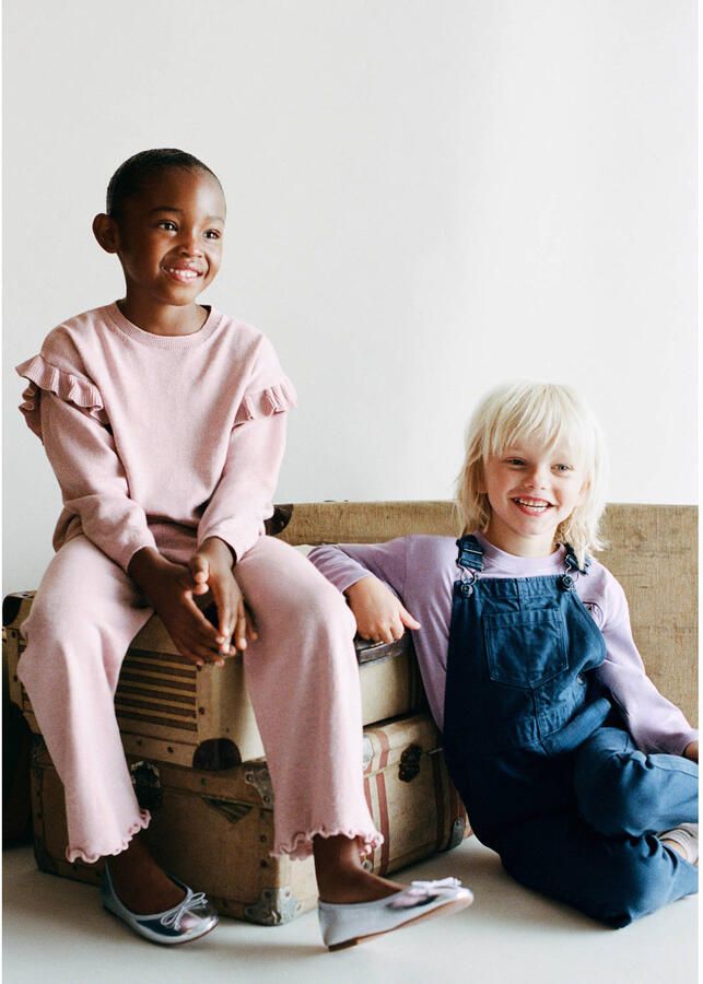 Mango Kids casual broek roze - Foto 2