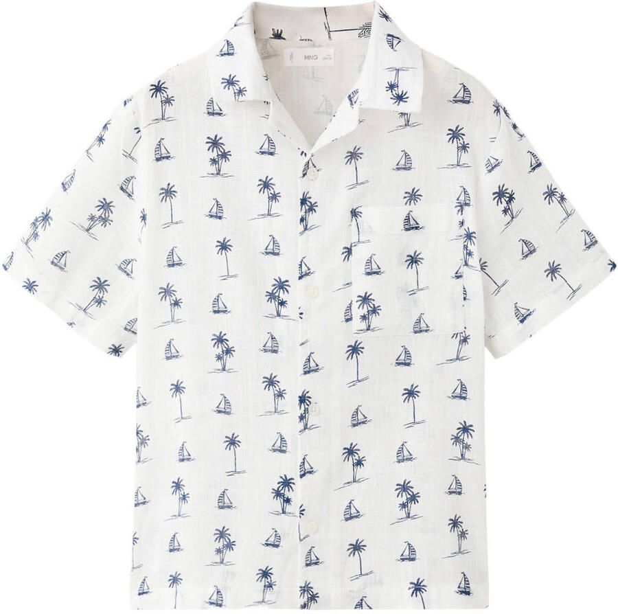 Mango Kids casual overhemd ecru