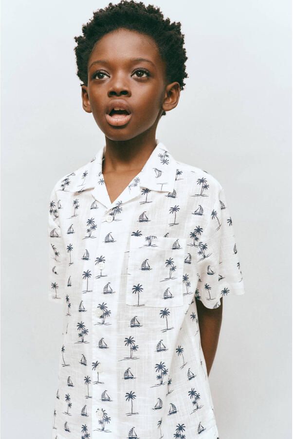 Mango Kids casual overhemd ecru - Foto 2