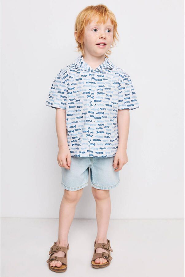 Mango Kids casual overhemd lichtblauw