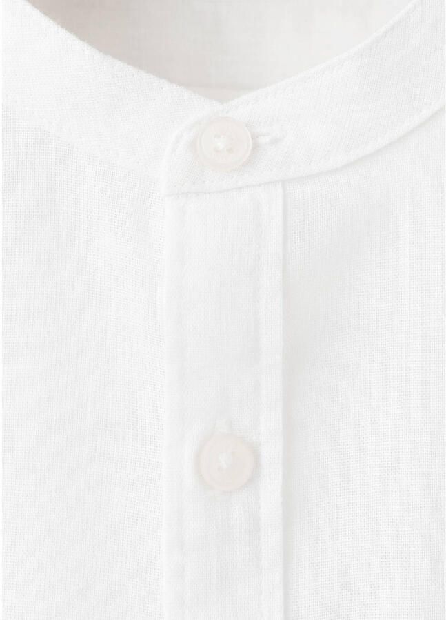 Mango Kids casual overhemd met linnen wit - Foto 2