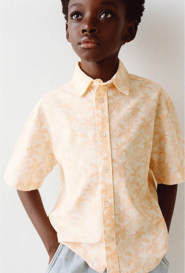 Mango Kids casual overhemd oranje