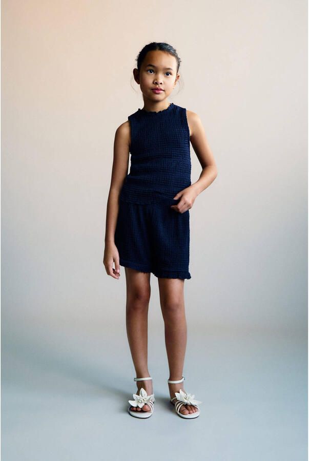 Mango Kids casual short donkerblauw