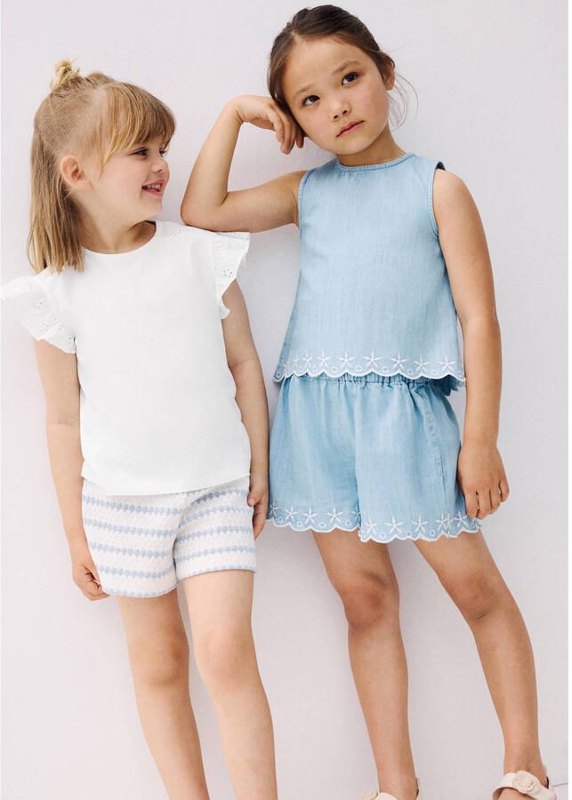 Mango Kids casual short lichtblauw - Foto 2