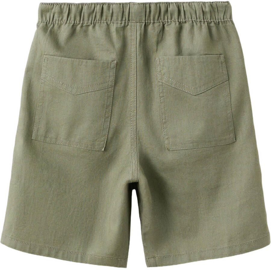 Mango Kids casual short met linnen kaki - Foto 2