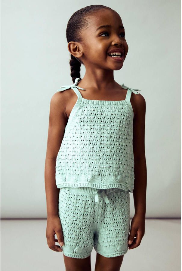 Mango Kids casual short mintgroen