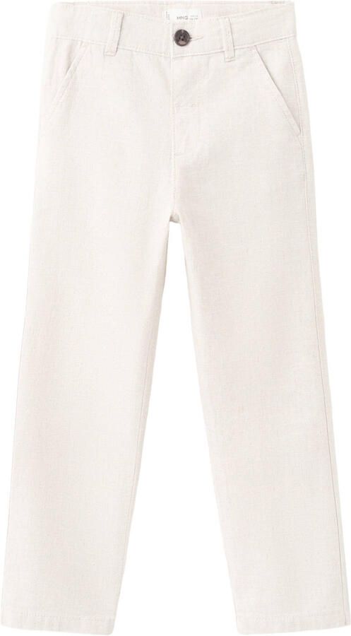 Mango Kids chino met linnen beige