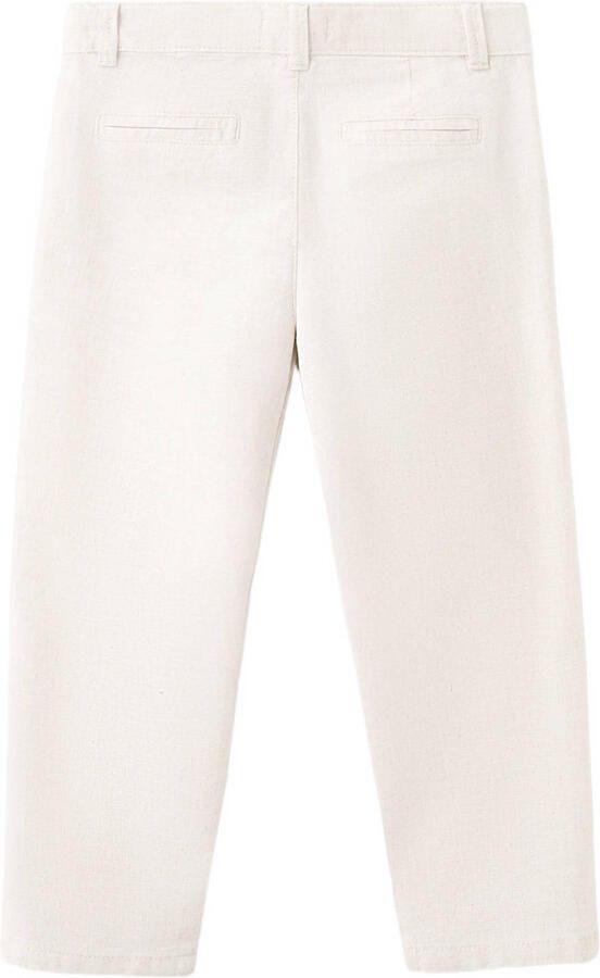 Mango Kids chino met linnen beige - Foto 3
