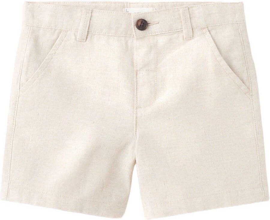 Mango Kids chino short met linnen beige