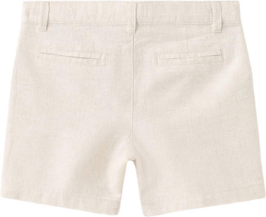 Mango Kids chino short met linnen beige - Foto 2