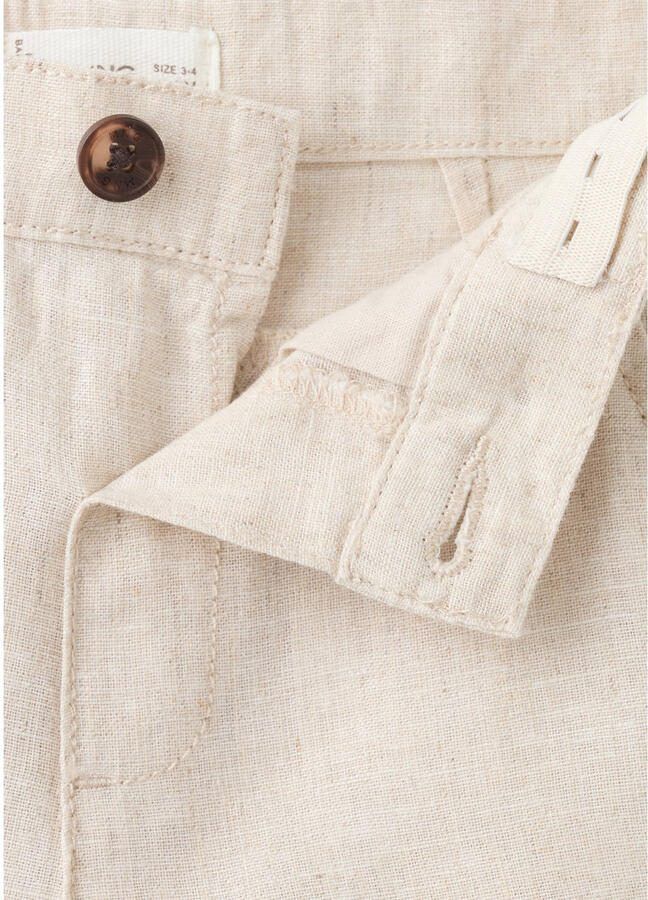 Mango Kids chino short met linnen beige - Foto 3