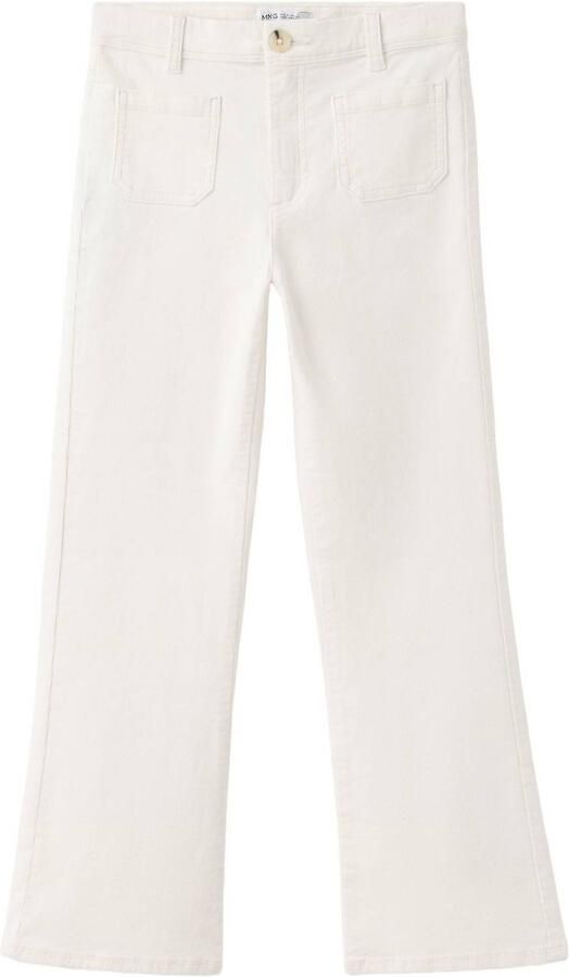Mango Kids corduroy broek ecru Effen | Broek van