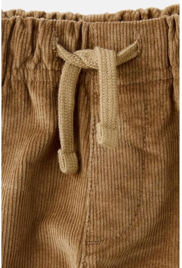 Mango Kids corduroy cargobroek bruin Jongens Katoen Effen - Foto 2