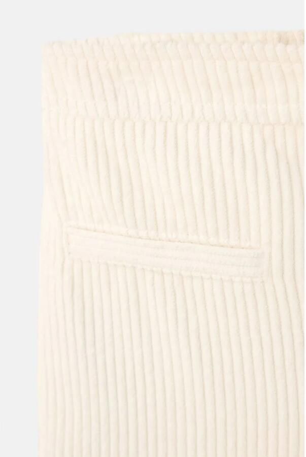 Mango Kids corduroy casual broek beige Meisjes Katoen Effen - Foto 3