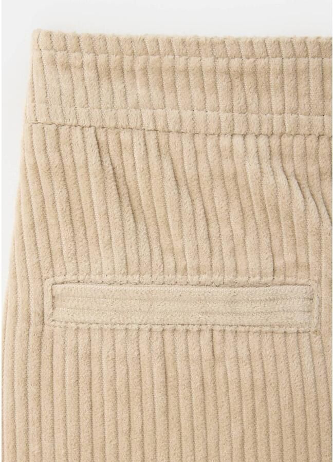 Mango Kids corduroy casual broek beige Meisjes Katoen Effen - Foto 2