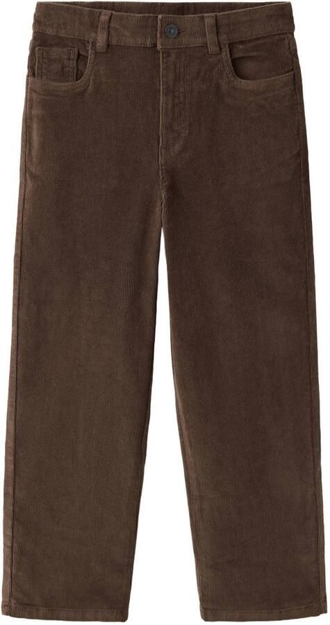 Mango Kids corduroy casual broek bruin