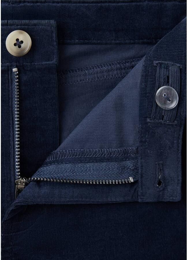 Mango Kids corduroy casual broek donkerblauw Meisjes Katoen Effen - Foto 2
