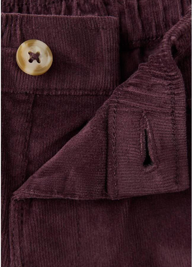 Mango Kids corduroy casual broek donkerrood Jongens Katoen Effen - Foto 3