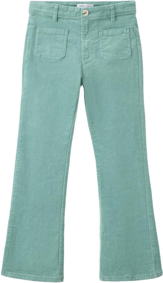 Mango Kids corduroy casual broek turquoise