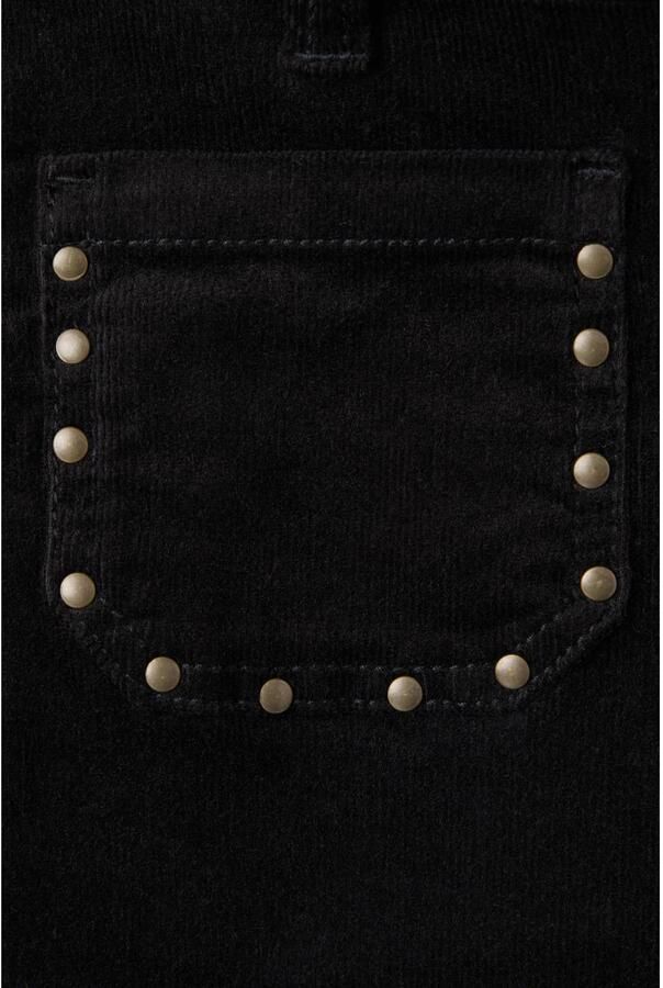 Mango Kids corduroy flared broek met studs zwart - Foto 2