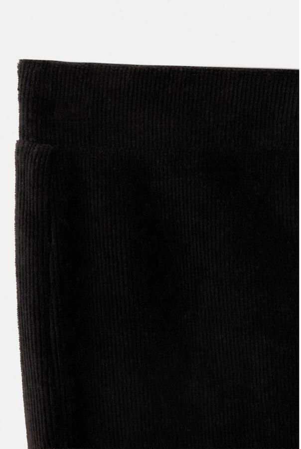 Mango Kids corduroy flared broek zwart
