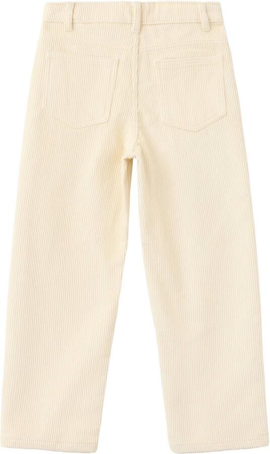 Mango Kids corduroy straight leg casual broek ecru - Foto 2