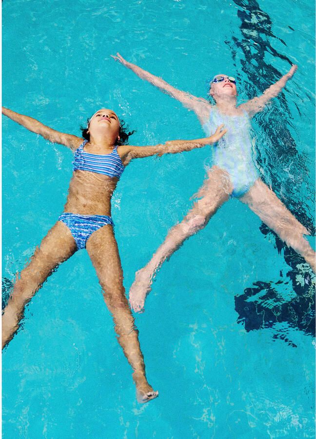 Mango Kids crop bikini gestreept blauw - Foto 3