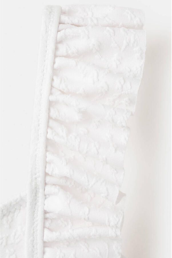 Mango Kids crop bikini met ruches wit - Foto 2