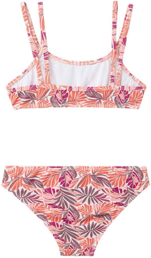 Mango Kids crop bikini oranje roze