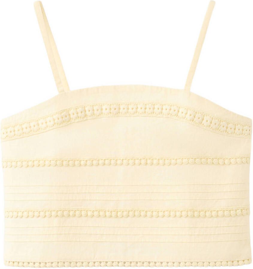 Mango Kids cropped top lichtgeel