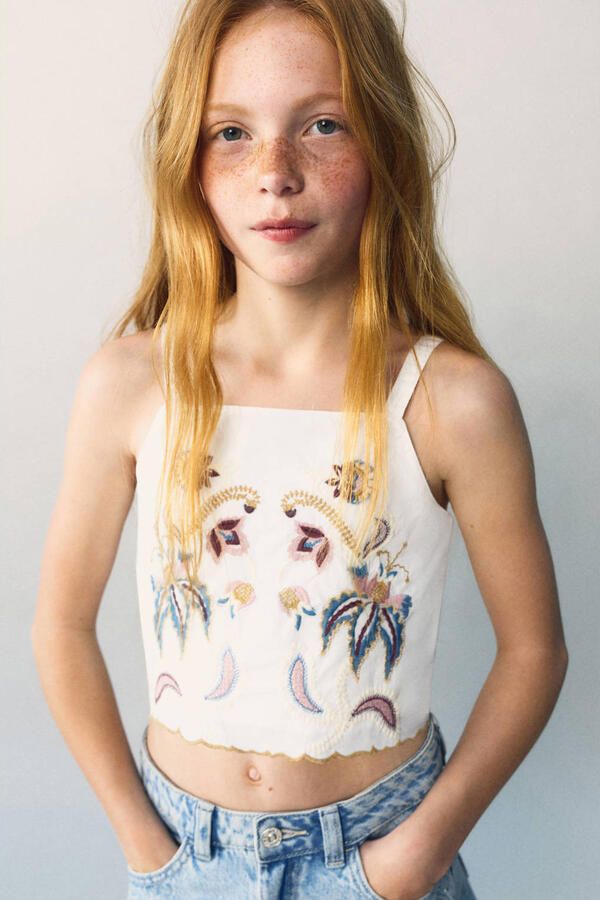 Mango Kids cropped top wit