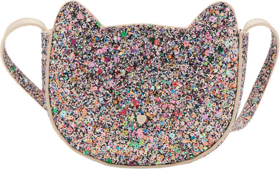 Mango Kids crossbody tas met pailletten roze