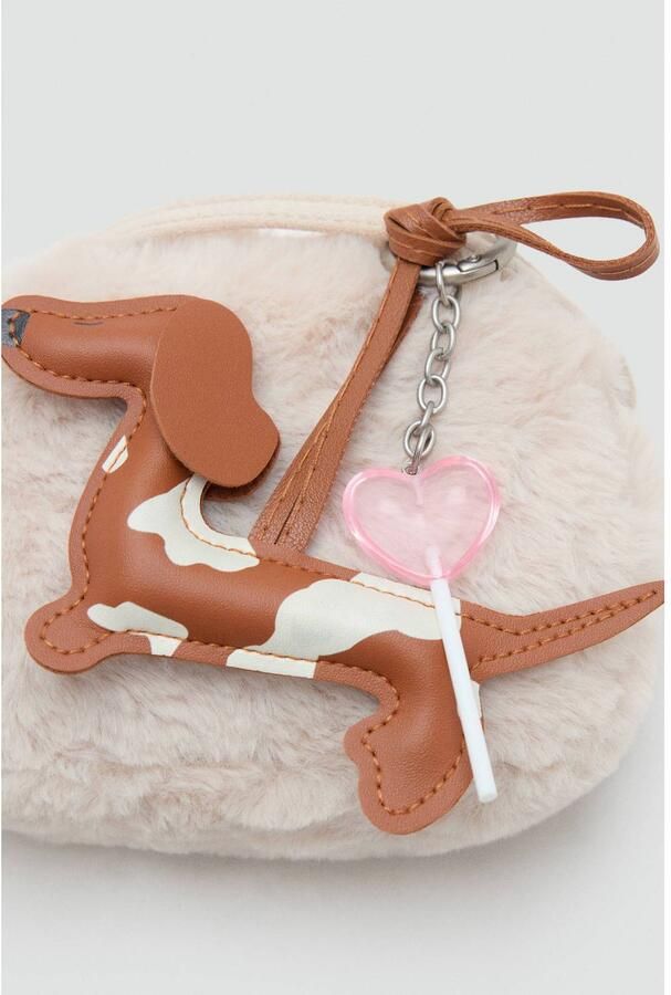 go Kids crossbody tas van imitatiebont beige - Foto 2