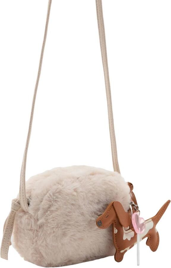 go Kids crossbody tas van imitatiebont beige - Foto 3
