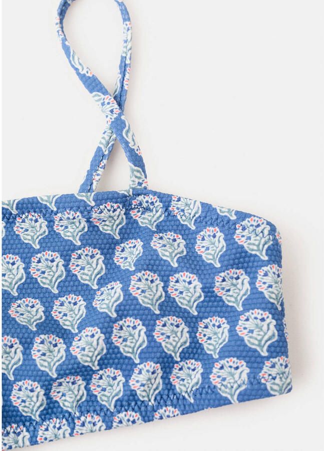 Mango Kids cut-out badpak blauw - Foto 2