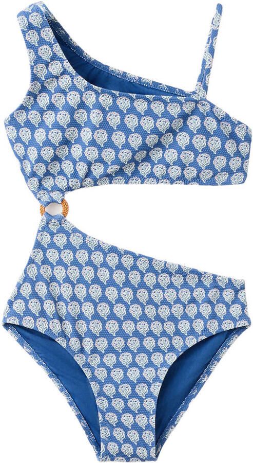 Mango Kids cut-out badpak blauw