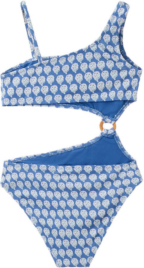 Mango Kids cut-out badpak blauw - Foto 3