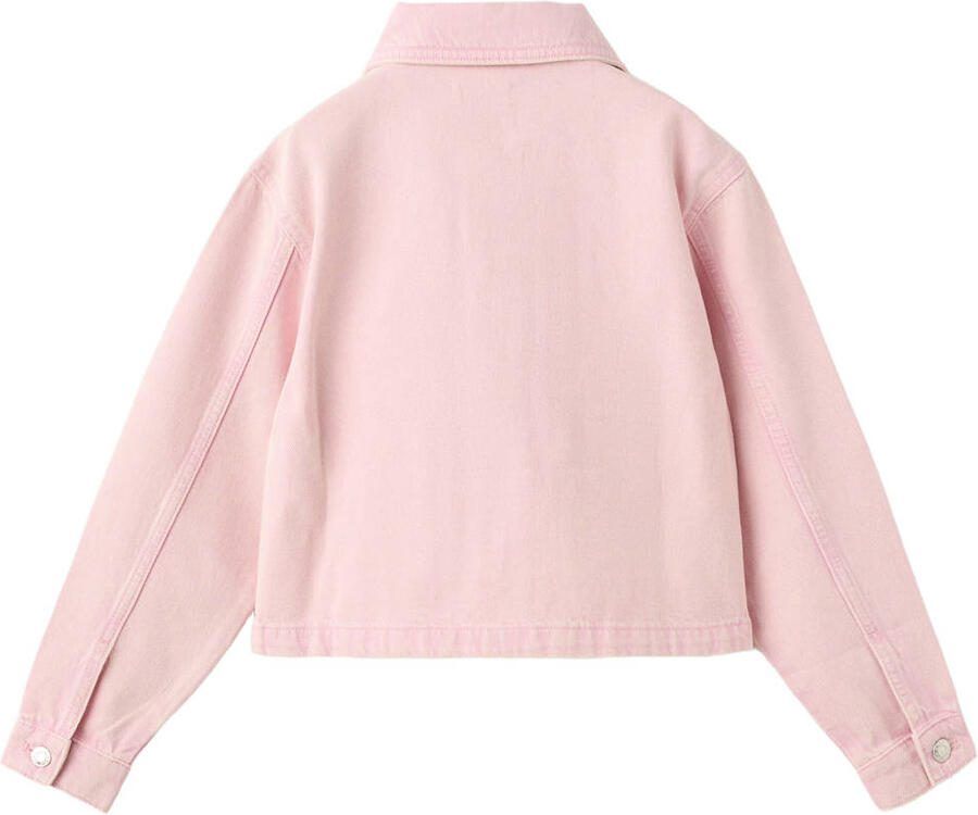 Mango Kids denim Jasje voor binnen lichtroze - Foto 2