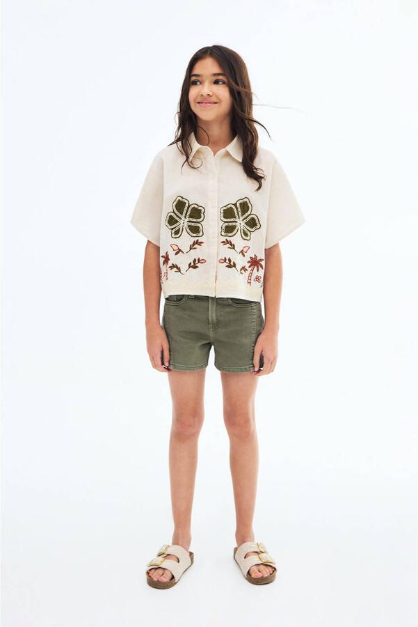 Mango Kids denim regular short kaki - Foto 3