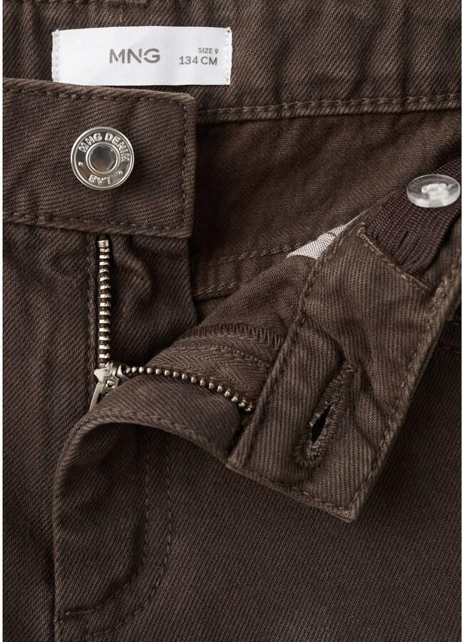 Mango Kids denim short donkerbruin - Foto 2