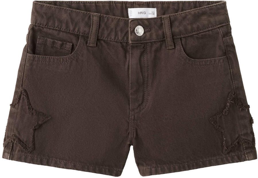 Mango Kids denim short donkerbruin