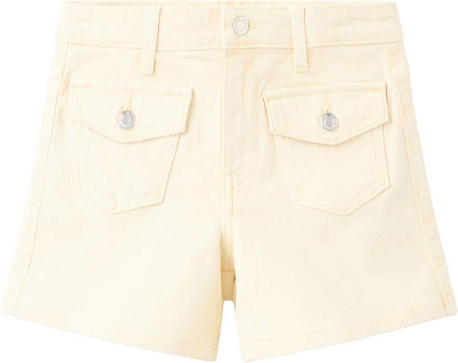 Mango Kids denim short lichtgeel