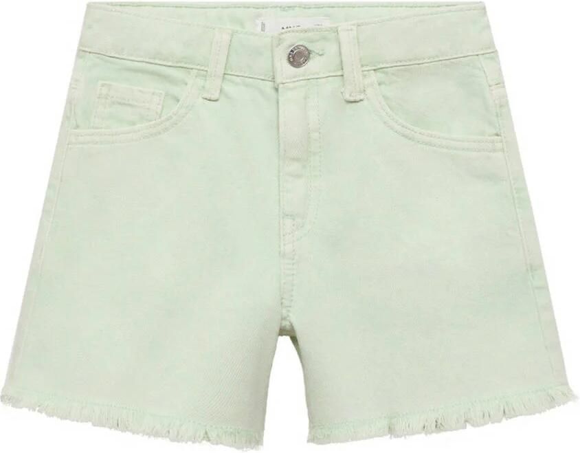 Mango Kids denim short lichtgroen