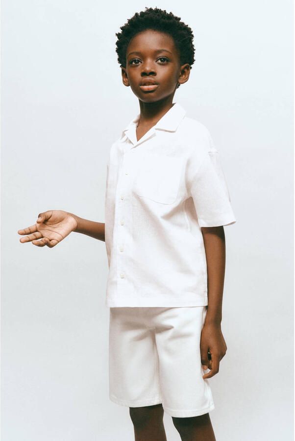 Mango Kids denim short wit - Foto 3
