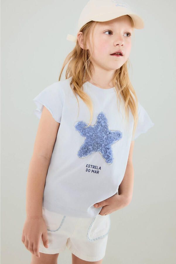 Mango Kids denim short wit