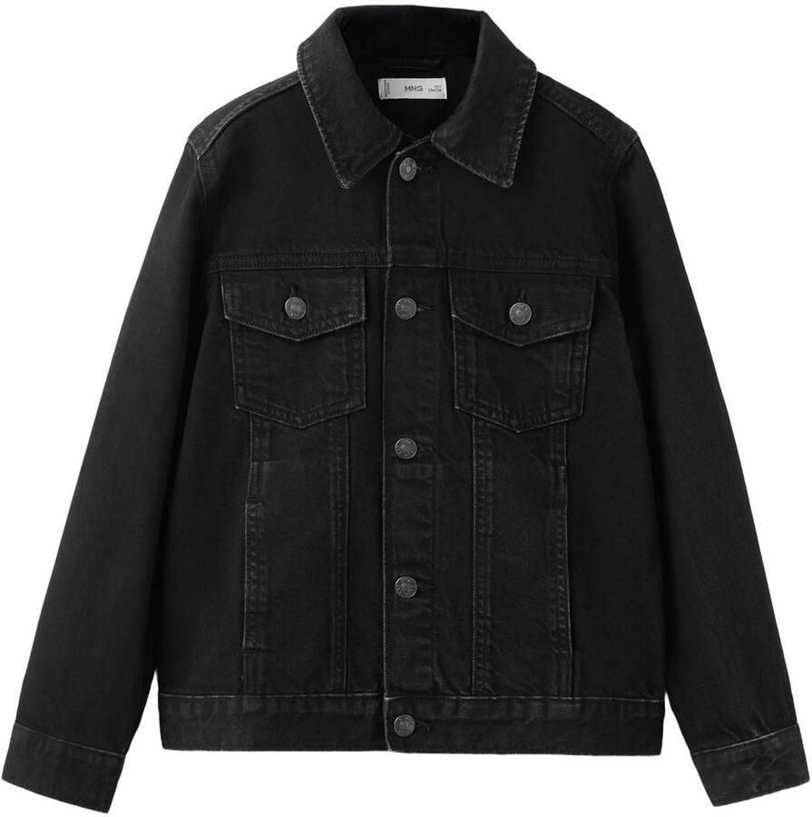 Mango Kids denim spijkerjas black denim - Foto 2