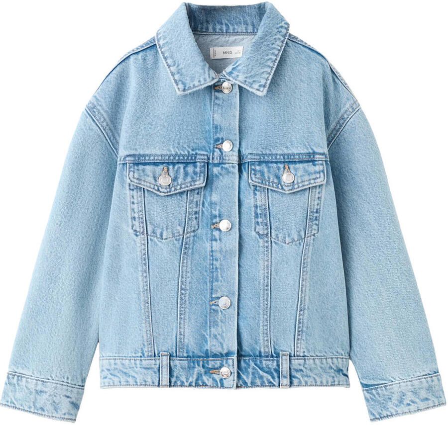 Mango Kids denim spijkerjas light blue denim